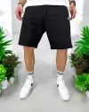 Pantaloni de trening scurti, negri, cu imprimeu Y240 N6-3.3